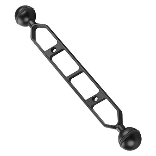 PULUZ 22,9 cm Aluminium-Legierung Dual Kugel-Arm, Gelenk-Unterwasser-Stroboskop/Video-Arm für Unterwasser-Taschenlampe/Video-Licht und Beleuchtungssysteme (schwarz) von PULUZ