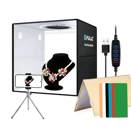 PULUZ 30 cm Fotobox faltbares tragbares Foto-Lichtzelt für Produktanzeige, kleines Fotostudio, Zelt-Box mit 6 farbigen Hintergründen für SLR-Kameras, Didigtalkameras, Handyaufnahmen von PULUZ