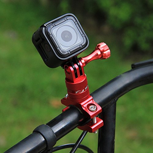 PULUZ Go Pro Bike Halterung 360°Rotation Lenker Fahrradhalterung für Actionkamera Go Pro Hero Hero11 /10/9 /8/7 /6/5, Insta360 Ace/Ace Pro, DJI Osmo Action 4 von PULUZ