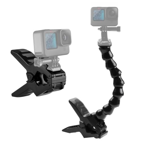 PULUZ 24cm Go Pro Flex klemme, Jaws Flex-Klemmhalterung für GoPro Hero 12, 11, 10, 9, 8, 7, 6, 5, 4, Session, 3+, 3, 2, 1, Hero (2018), Fusion, Max, für DJI Osmo Action Kameras von PULUZ