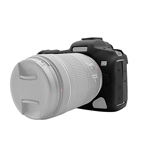 PULUZ Kamerahülle Soft Silikon Schutzhülle für Canon EOS R5, Anti-Kratzer Soft Silikon Gummi Schutz Kamera Cover Abnehmbare Protektorschale (Schwarz) von PULUZ