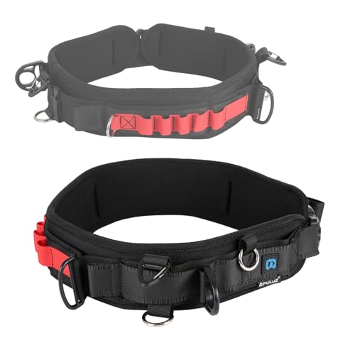 PULUZ Multifunktionaler Kamera-Hüftgurt für SLR/DSLR-Kameras, verstellbarer Kamera-Hüftgurt mit Haken zum Aufhängen von Fotografie-Zubehör, passend für Outdoor-Fotografen, Rot/Ausflug, einfarbig PULUZ Multifunktionaler Kamera-Hüftgurt für SLR/DSLR-Kameras, verstellbarer Kamera-Hüftgurt mit Haken zum Aufhängen von Fotografie-Zubehör, passend für Outdoor-Fotografen, Rot/Ausflug, einfarbig von PULUZ