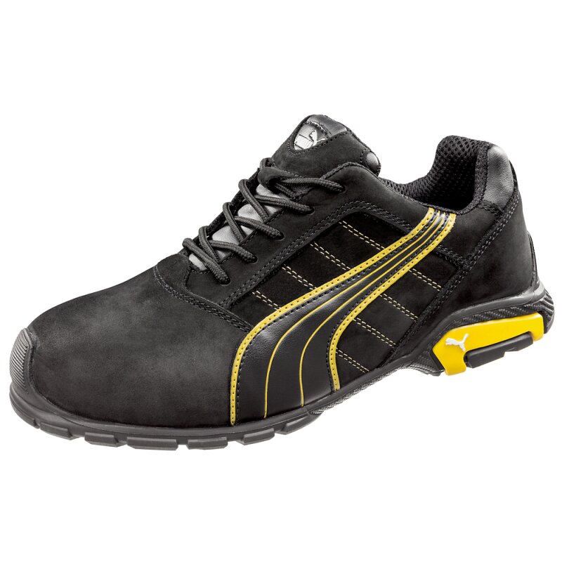 Puma AMSTERDAM LOW robuster Sicherheitsschuh S3 schwarz/gelb Gr. 41 von PUMA® SAFETY
