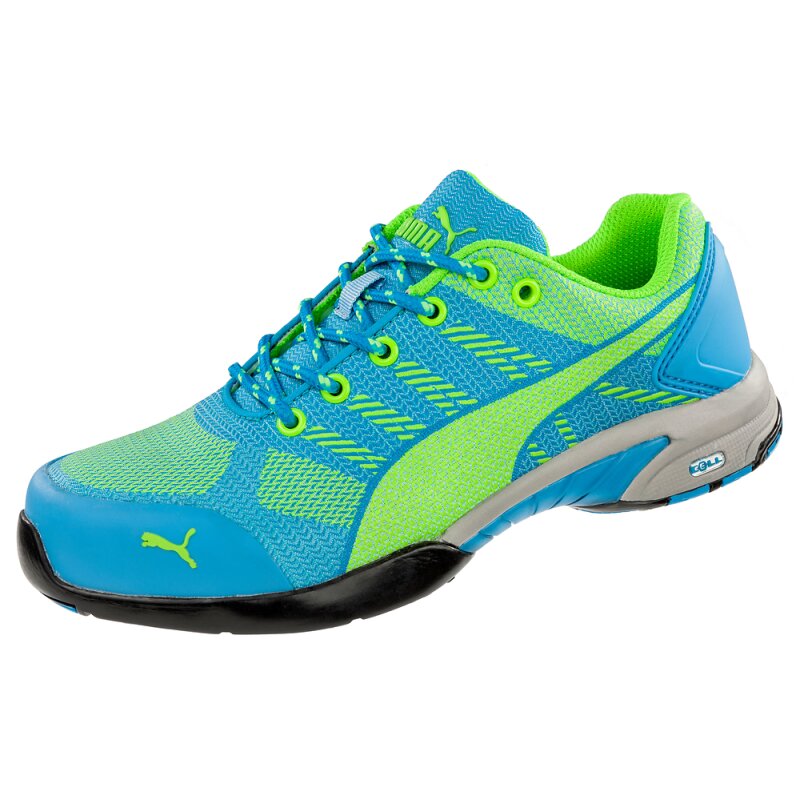 Puma CELERITY KNIT BLUE sportlicher Damen-Sicherheitsschuh S1P blau/grün Gr. 35 von PUMA® SAFETY