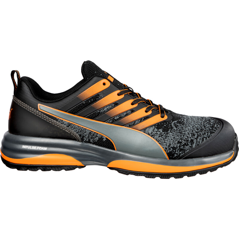 Puma CHARGE ORANGE LOW sportlicher Sicherheitsschuh S1P schwarz/orange Gr. 41 von PUMA® SAFETY