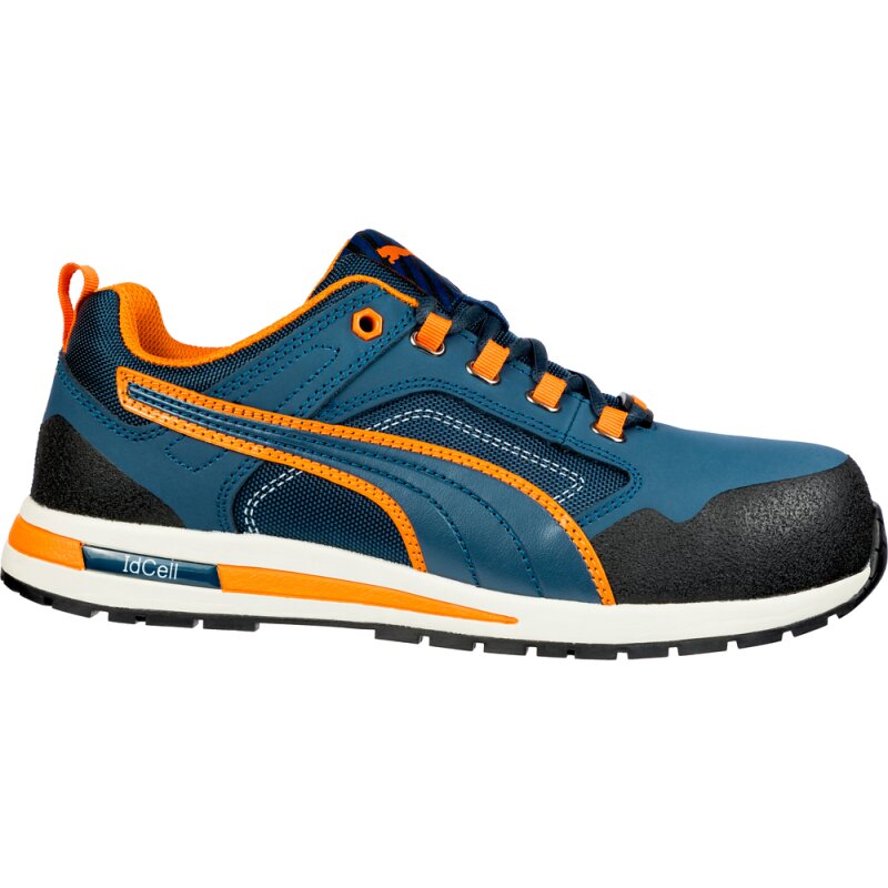 Puma CROSSTWIST LOW streetstyle Sicherheitsschuh S3 blau/orange Gr. 42 von PUMA® SAFETY