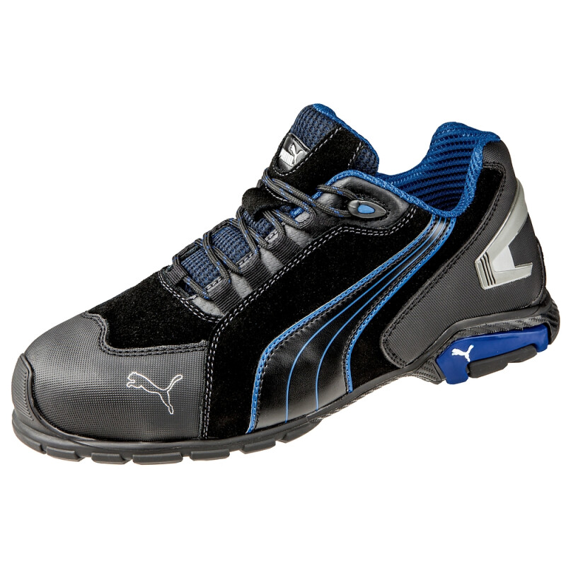 Puma RIO BLACK LOW robuster Sicherheitsschuh S3 schwarz/blau Gr. 40 von PUMA® SAFETY
