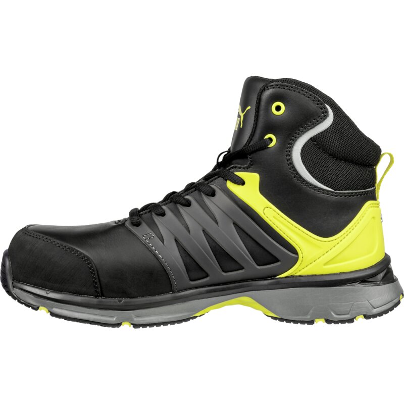 Puma VELOCITY 2.0 YELLOW MID hoher sportlicher Sicherheitsschuh S3 schwarz/gelb Gr. 45 von PUMA® SAFETY