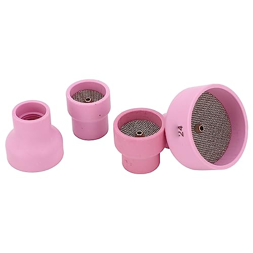 Keramik-WIG-Becher-Set, 12#, 14#, 16#, 24#, 2,4 Mm Mittelloch-Innendurchmesser für Schweißgeräte, Rosa Keramik-WIG-Becher-Set, 12#, 14#, 16#, 24#, 2,4 Mm Mittelloch-Innendurchmesser für Schweißgeräte, Rosa von PUNELE