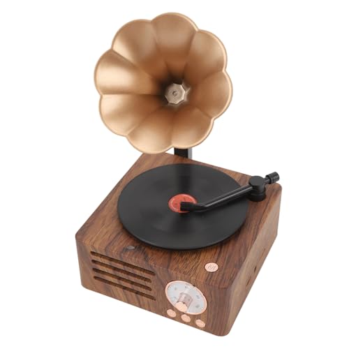 Vintage Record -Lautsprecher, Tragbarer -Lautsprecher mit Retro Plattentable Design, Metallkörper und Kupferhorn für Zuhause, Büro, Hotel, Einkaufszentren und Aufführungen Vintage Record -Lautsprecher, Tragbarer -Lautsprecher mit Retro Plattentable Design, Metallkörper und Kupferhorn für Zuhause, Büro, Hotel, Einkaufszentren und Aufführungen von PUNELE
