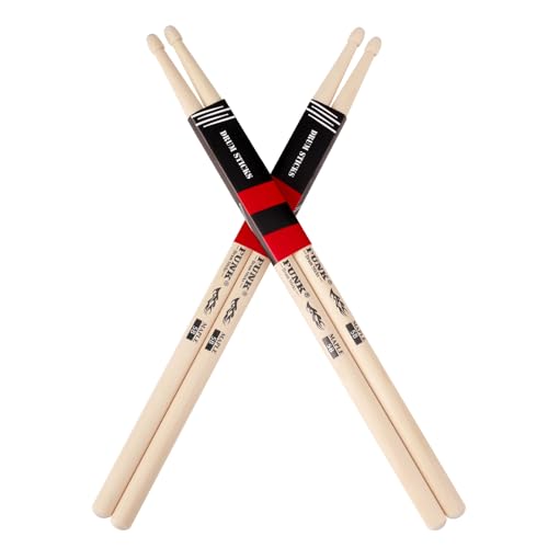 2 Paar Drum Sticks - Premium Maple Wood 5B Drumstick, ideal für Schlagzeuger aller Niveaus, für Schlagzeug, Percussion und zum Üben - (5B) von PUNK
