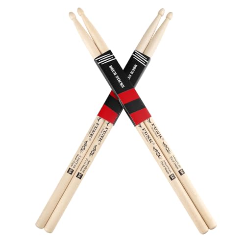 Drum Sticks Rebound America Hartes Ahornholz, gerade und langlebig, ideal für Schlagzeuger aller Niveaus, verwendet für Schlagzeug, Percussion und Praxis (5A-2 Paare) von PUNK