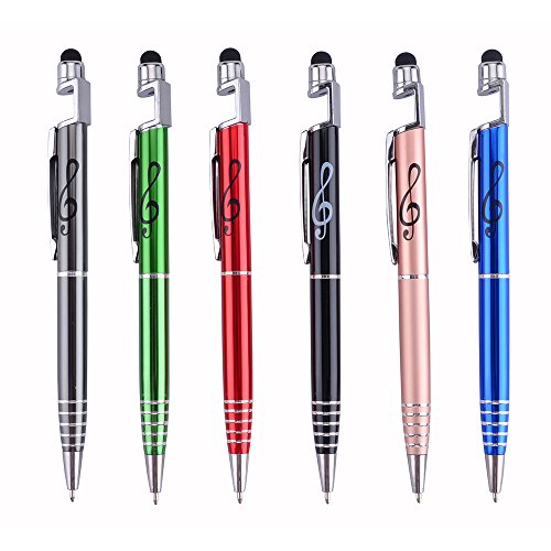 Stylus Pen Crystal Kapazitiver Kugelschreiber Diamant Einziehbar Musiknoten Stifte für alle Geräte mit Touchscreen Ständer für Mobiltelefone von PUNK