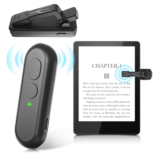 Neuer RF Fernbedienung Seitenwenden zum Lesen auf Kindle,Tolino,Paperwhite,Kobo,Surface, Page Turner Umblättern für iPad iPhone Android Tablets E-Book Lesen Romane, Kamera Videoaufzeichnung (Schwarz) von PUPINGPIG