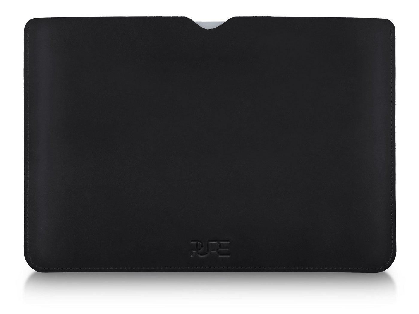 PURE Leather Studio Laptop-Hülle 16 MacBook Lederhülle AVIOR Midnight Black 41,05 cm (16,2 Zoll), Laptop-Hülle für Apple MacBook Pro 16 Zoll Zoll Sleeve Cover Case" von PURE Leather Studio