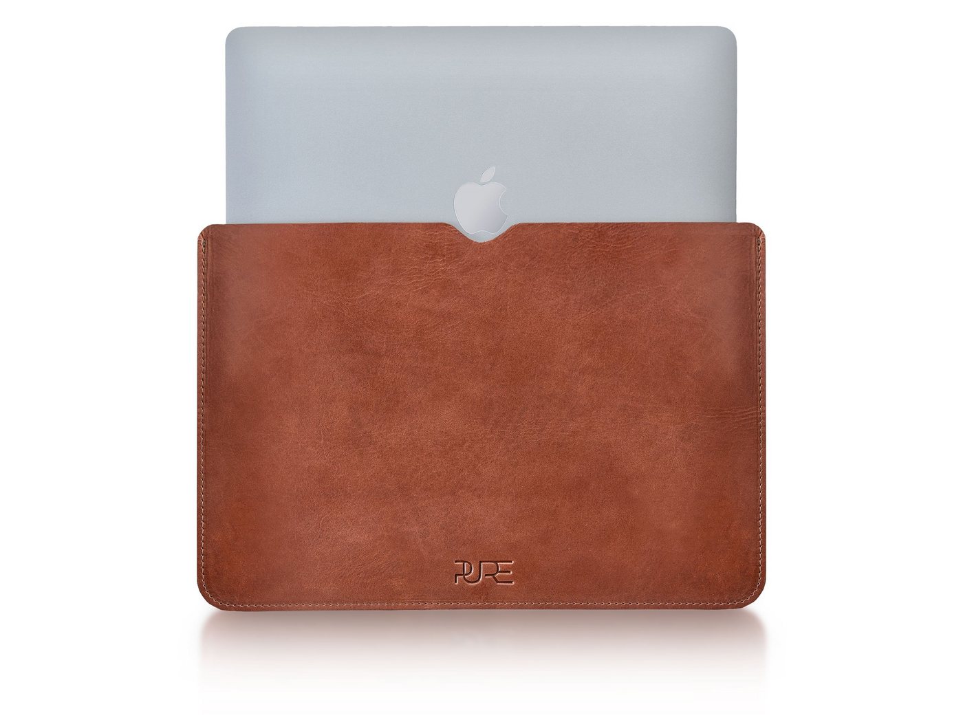 PURE Leather Studio Laptop-Hülle 16 Zoll MacBook Hülle AVIOR 40,6 cm (16 Zoll), Lederhülle für Apple MacBook Pro 16 Zoll Schutzhülle Laptophülle Sleeve Cover Case von PURE Leather Studio