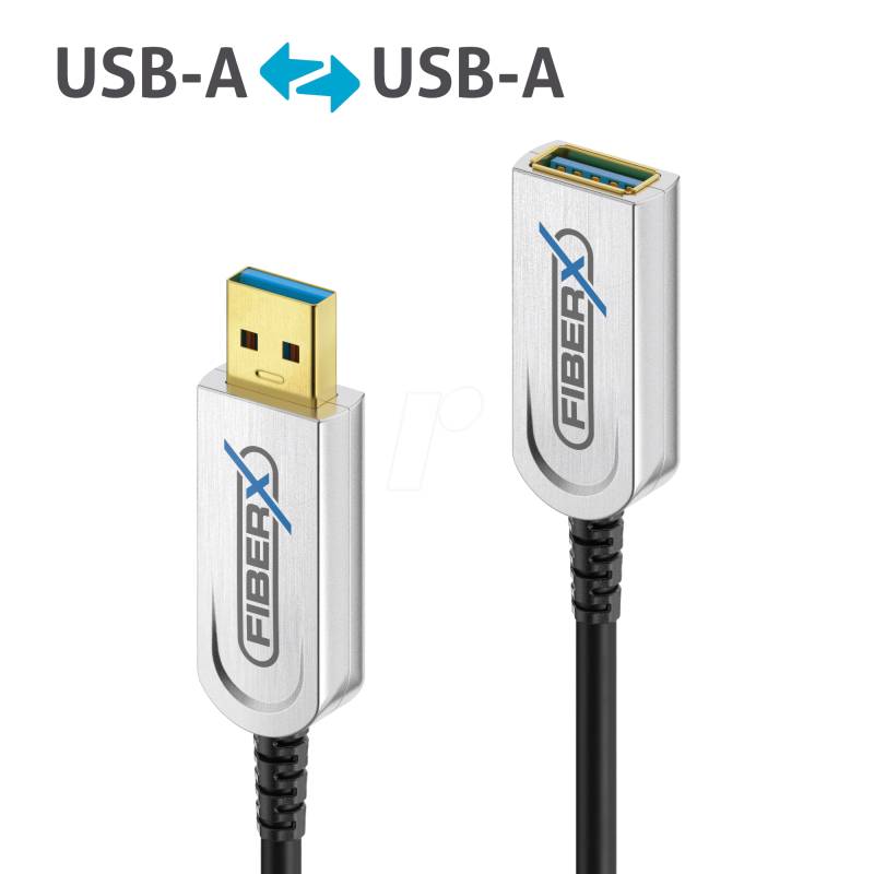 PURE FX-I550-015 - Optisches USB 3.1 Kabel, FiberX, A Stecker auf A Buchse 15 m von PURELINK