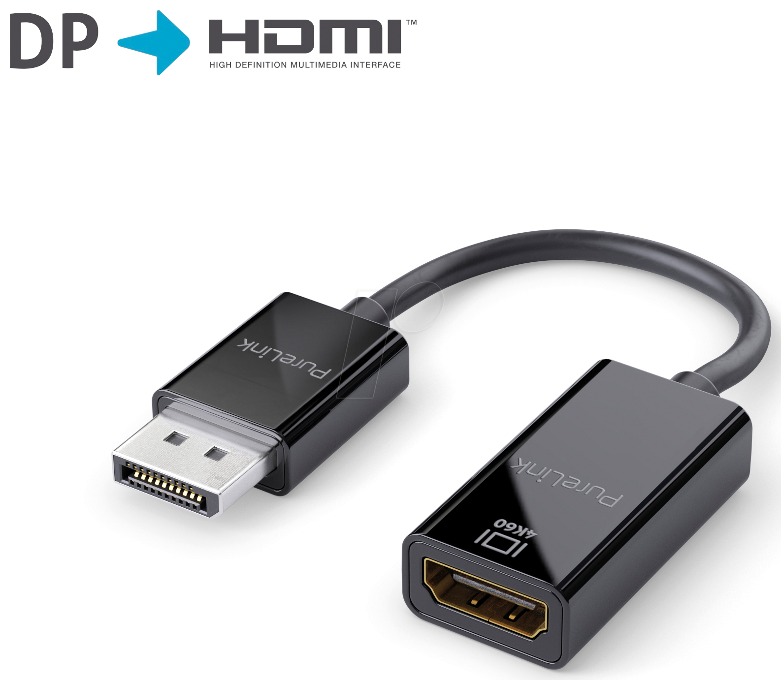 PURE IS101 - DisplayPort Adapter, DP Stecker auf HDMI Buchse von PURELINK