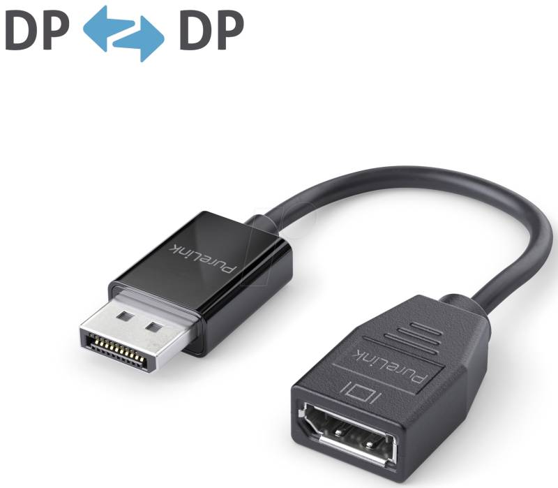 PURE IS121 - DisplayPort Adapter, DP Stecker auf DP Buchse von PURELINK