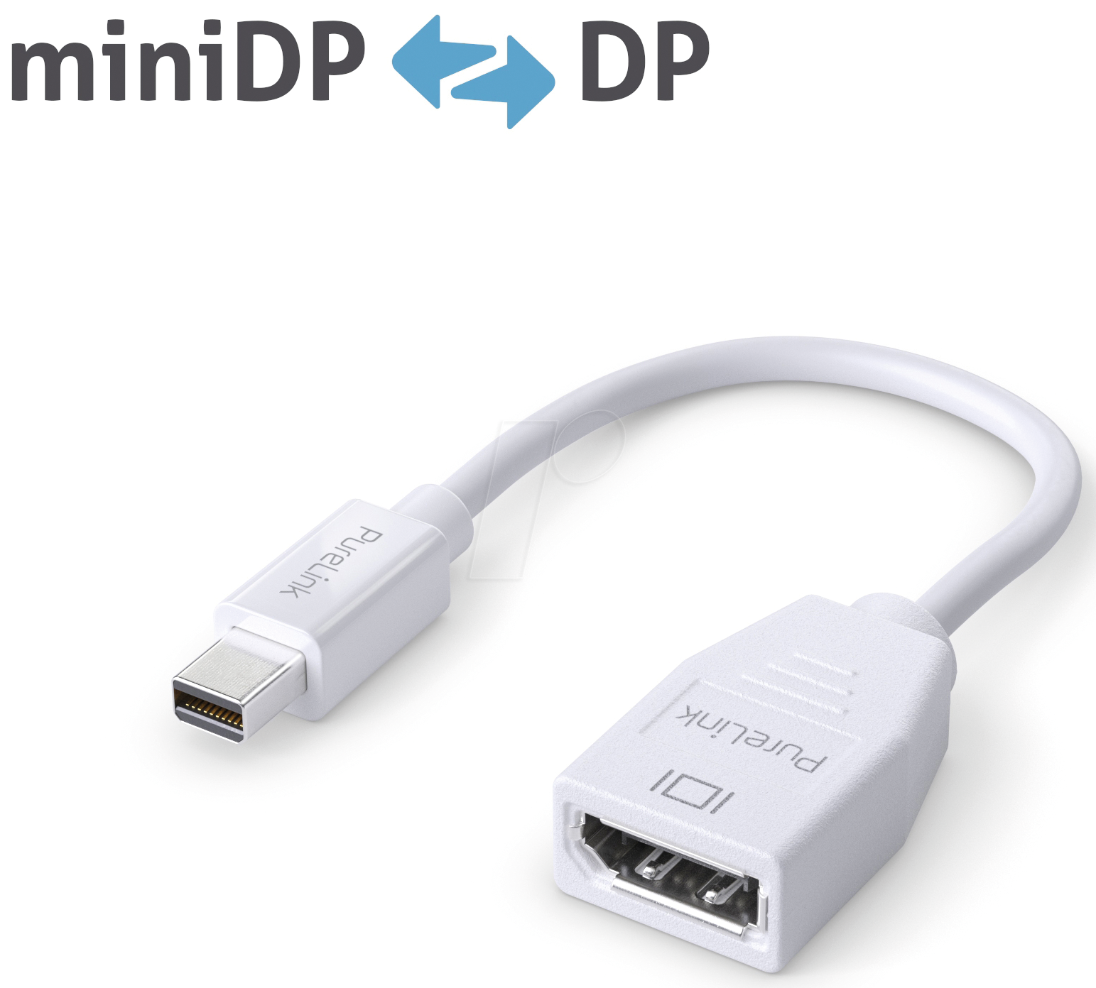 PURE IS160 - DisplayPort Adapter, Mini DP Stecker auf DP Buchse von PURELINK