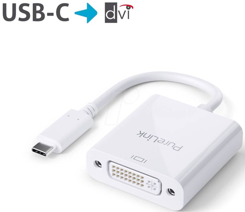 PURE IS190 - USB-C auf DVI Adapter - 1080p - iSerie 0,10m von PURELINK