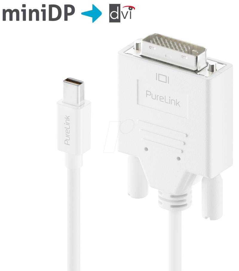 PURE IS2110-015 - Mini Displayport 1.1 Stecker auf  DVI 24+1 Stecker, WUXGA, 1,5 m von PURELINK