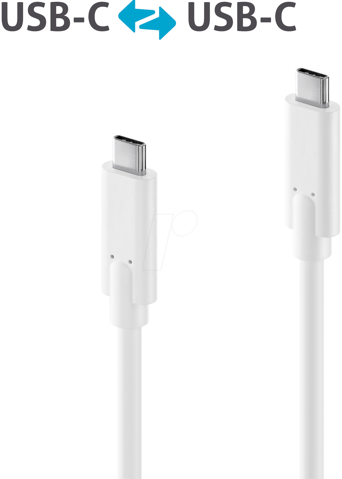PURE IS2510-005 - USB 10 Gb/s Kabel, iSerie, C Stecker auf C Stecker, weiß, 0,5 m von PURELINK