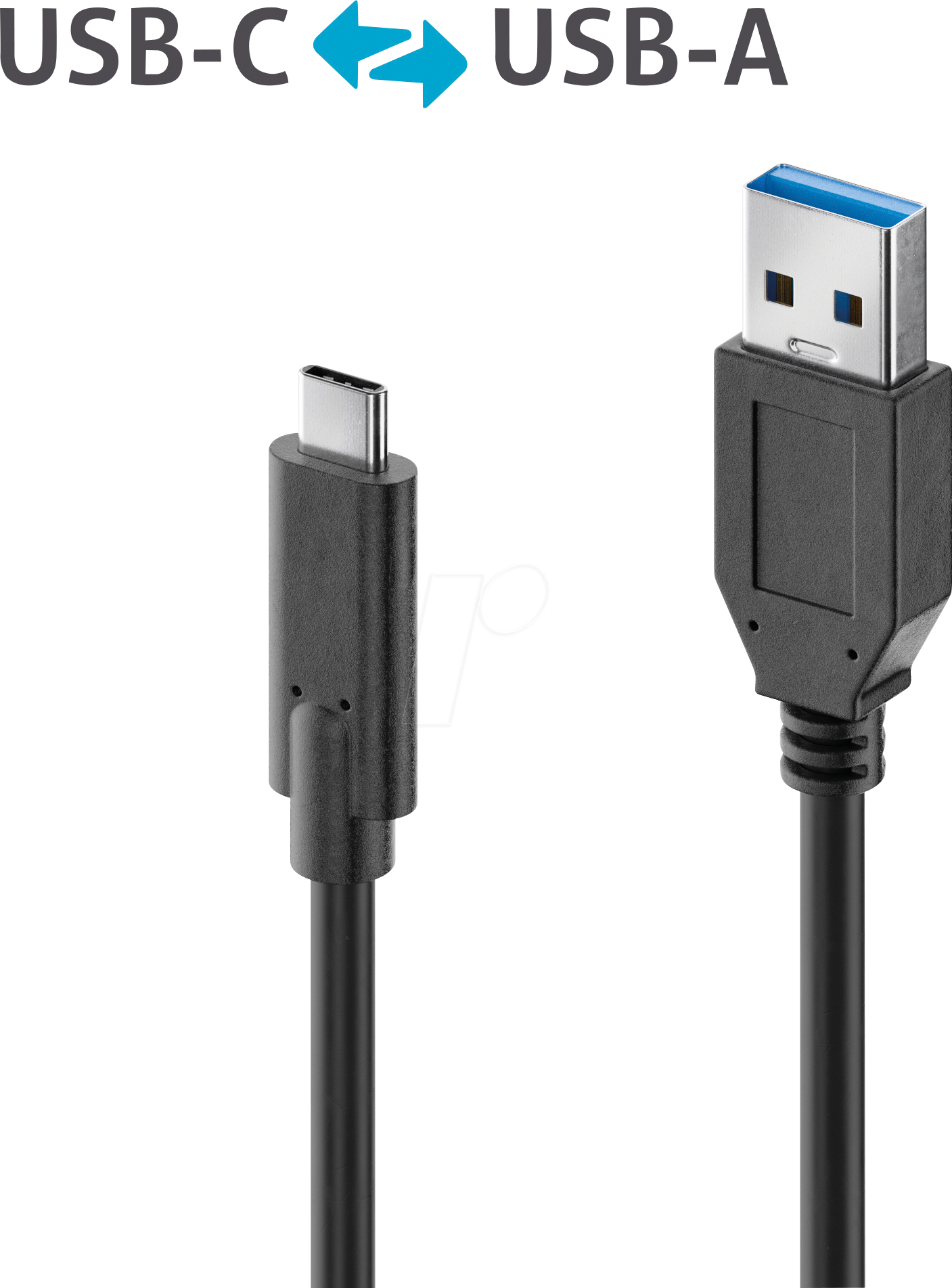 PURE IS2611-005 - USB 3.1 Kabel, iSerie, A Stecker auf C Stecker, schwarz, 0,5 m von PURELINK