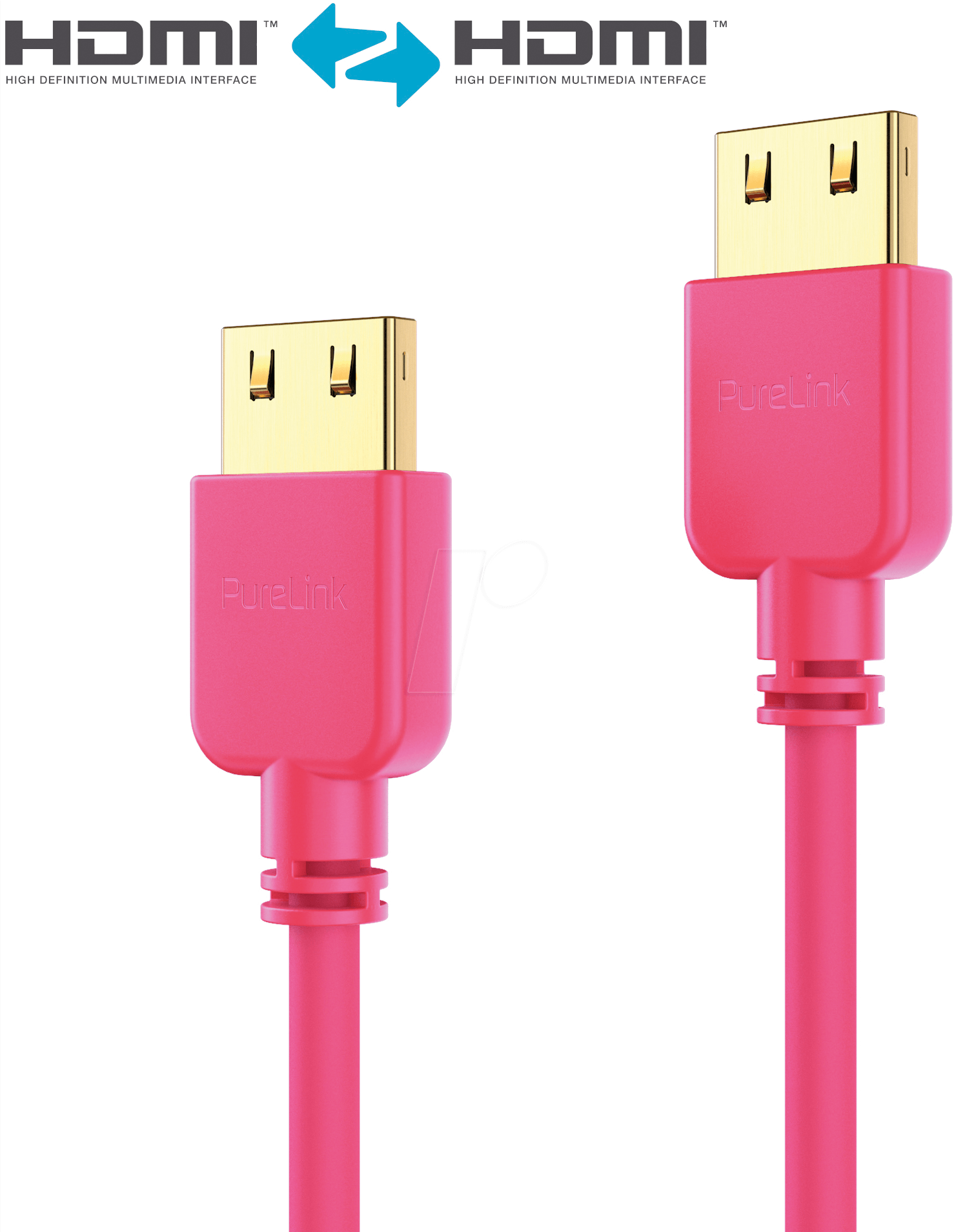 PURE PI0505-010 - HDMI Kabel - PureInstall - Slim 1,00m - rot von PURELINK
