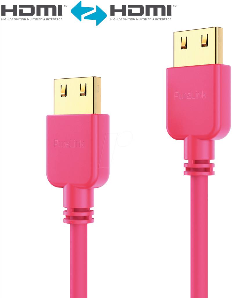 PURE PI0505-010 - HDMI Kabel - PureInstall - Slim 1,00m - rot von PURELINK