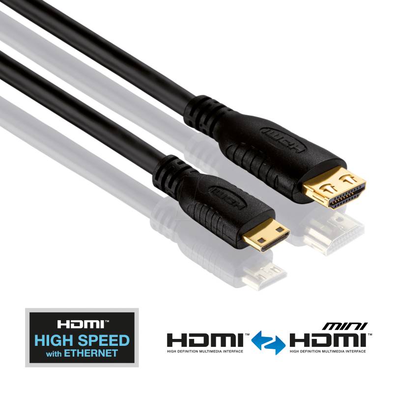 PURE PI1200-030 - HDMI/Mini HDMI Kabel - PureInstall Serie 3,00 m von PURELINK