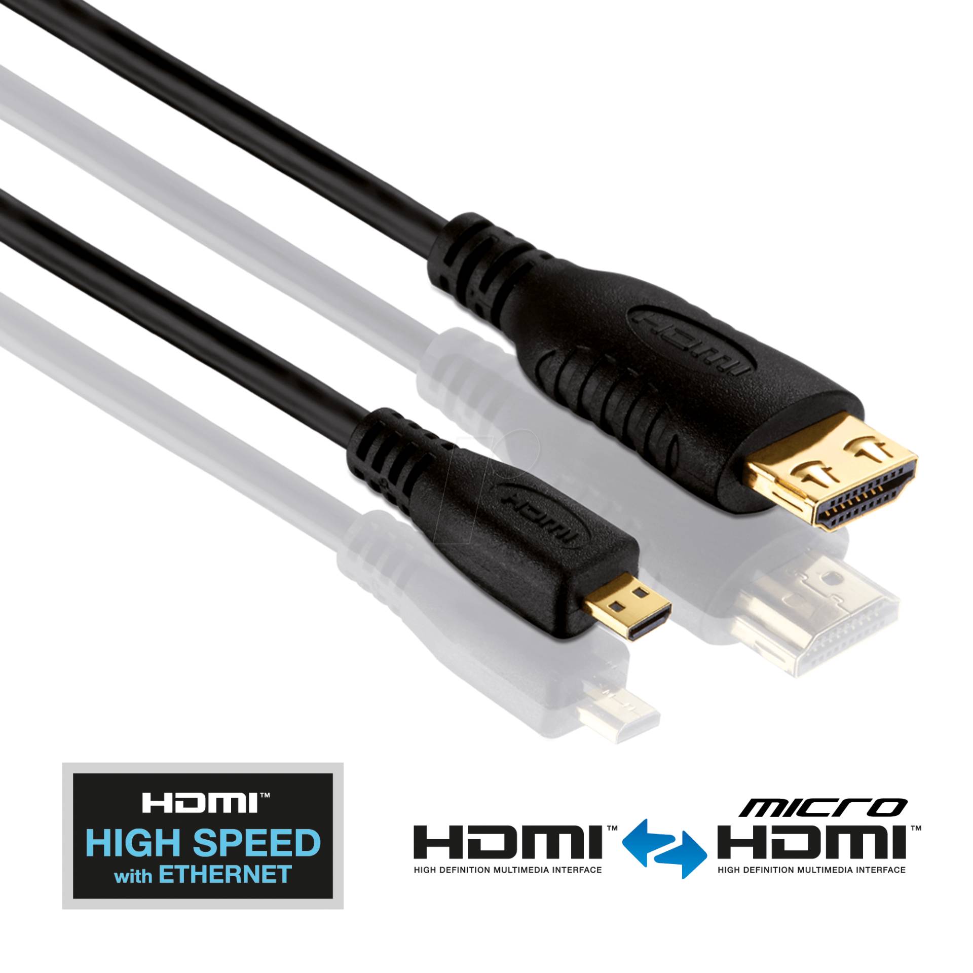 PURE PI1300-015 - HDMI/Micro HDMI Kabel - PureInstall Serie 1,50m von PURELINK