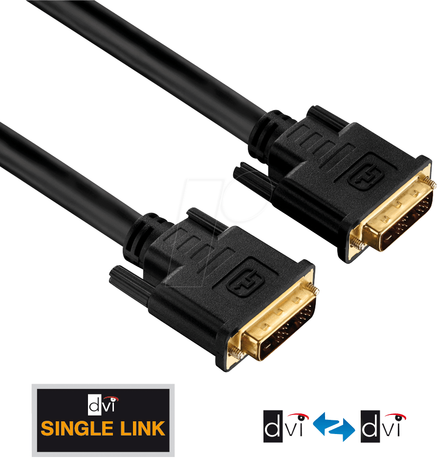 PURE PI4000-100 - DVI Monitor Kabel DVI 18+1 Stecker, Single Link, 10 m von PURELINK