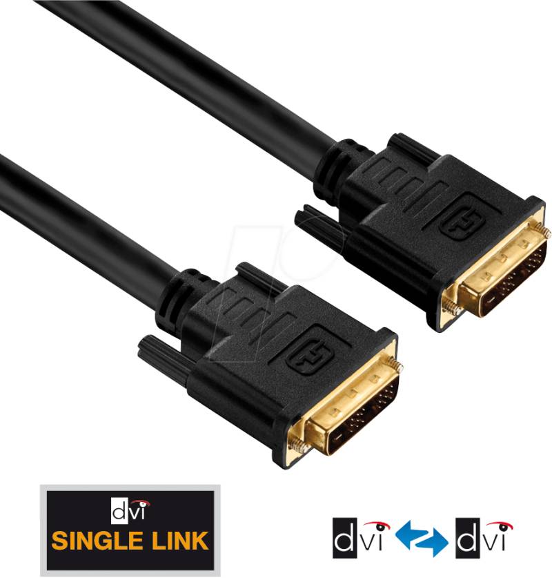 PURE PI4000-150 - DVI Monitor Kabel DVI 18+1 Stecker, Single Link, 15 m von PURELINK