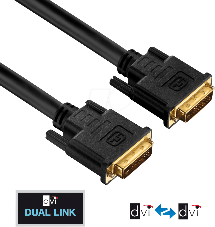 PURE PI4200-075 - DVI Monitor Kabel DVI 24+1 Stecker, Dual Link, 7,5 m von PURELINK