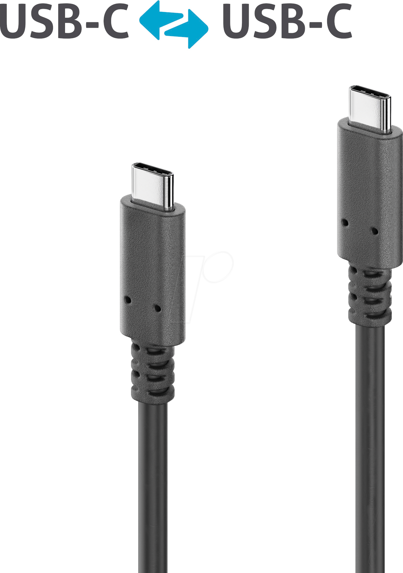 PURE PI6000-005 - USB 20 Gb/s Kabel, PI6000, C Stecker auf C Stecker, 0,5 m von PURELINK