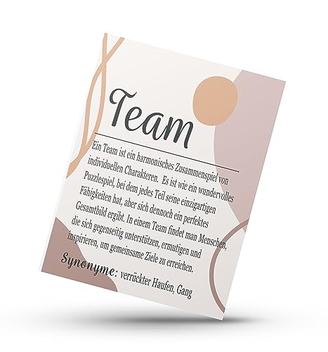 PURESIZE 12er Set Team Boho Karten A6, Kollegen Karte, Arbeitskollegen, Mitarbeiter Weihnachten Karten, Dankeskarte, Dankeschön, Danke, Abschied Jobwechsel von PURESIZE