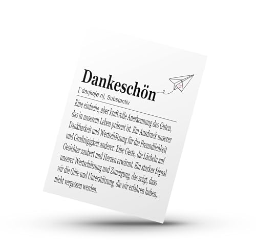 PURESIZE Dankeschön Karte A6, Kollegen Karte, Mitarbeiter, Grußkarte, Dankeskarte, Danke Freundin, Dankesgeschenke Mann und Frau von PURESIZE