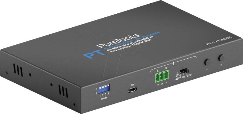 PT-C-HDAEDE - HDMI Audio De-Embedder und Embedder, 4K 60 Hz von PURETOOLS