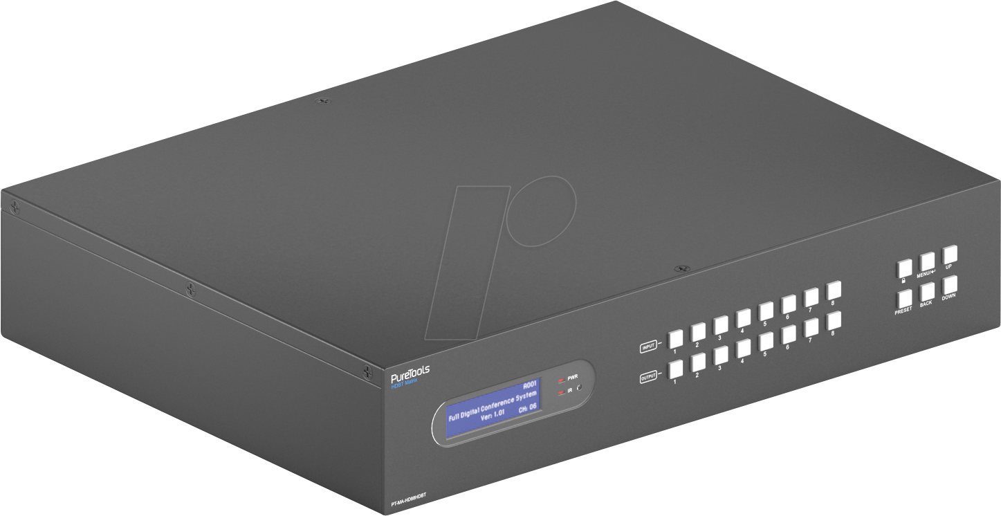 PURE MA-HD88HDBT - PureTools - 8x8 HDBaseT und HDMI Matrix von PURETOOLS