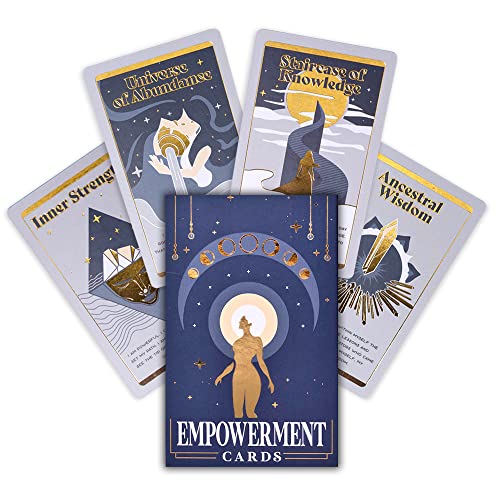 PURPLE CANYON Empowerment Cards for Women and Men | Positive Affirmations Cards for Motivation and Inspiration | Achtsamkeitskarten zur Selbstpflege | Schöne Goldfolie 52 Karten Deck von PURPLE CANYON
