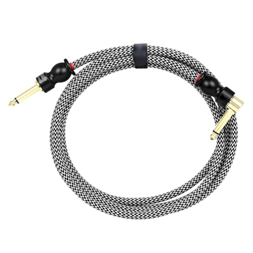 6,35 mm auf 6,35 mm Gitarren-Verstärkerkabel, Kupferdraht, Gitarrenverstärkerkabel, geräuschloses Instrumentenkabel für Gitarre, Tastatur 6,35 mm auf 6,35 mm Gitarren-Verstärkerkabel, Kupferdraht, Gitarrenverstärkerkabel, geräuschloses Instrumentenkabel für Gitarre, Tastatur von PURPLELILY