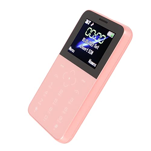 1,5-Zoll--Kartentelefon, 3G-GSM-Anrufhandy mit 5-MP-Kamera, Dual-SIM, 800-mAh-Akku, Micro-USB-Aufladung, Kleines Backup-Handy für , , Studenten (Rosa) von PUSOKEI