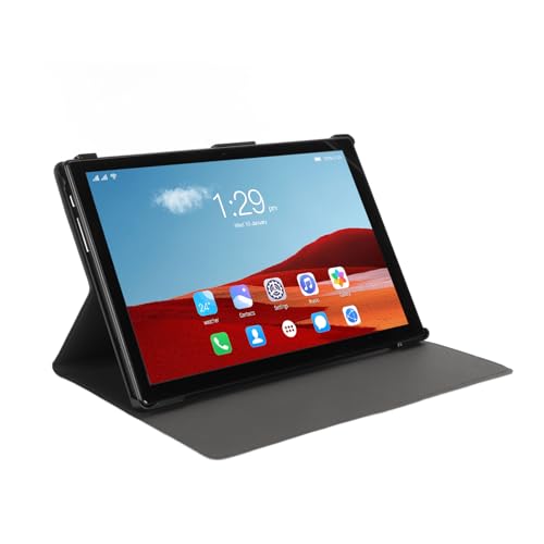10,1 Zoll Android 12 Tablet PC, 8 Kern CPU WLAN Tablet, 8 GB RAM, 256 GB ROM, Gaming Tablet mit Schutzhülle, HD Touchscreen und Zwei Lautsprechern, 7000 mAh Akku (EU-Stecker) von PUSOKEI