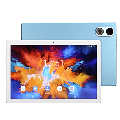 10,1 Zoll Tablet mit 11.0, Octa Core, 8GB RAM, 128GB ROM, 512GB Erweiterbar, 1920X1200 IPS HD Bildschirm, Zwei Kameras, BT 5.0, Zwei Lautsprecher, WLAN, Lange Akkulaufzeit (Blau) von PUSOKEI