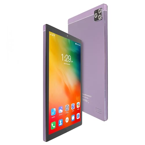 10,1 Zoll Tablet mit Folie, 8 GB 128 GB, FHD 4G LTE Tablet PC für Android 12.0, 5G WiFi Gaming Tablet, 3 Kartensteckplätze, 7000 mAh Büro Tablet (Purple) von PUSOKEI