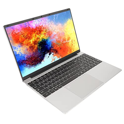 15,6 Zoll Laptop, Windows 11 Laptops, Intel Celeron N5095 Prozessor, 16GB RAM 128G SSD, 2K IPS Display, UHD Grafik, Webcam, 5G WiFi, BT, Tastatur mit Hintergrundbeleuchtung, Silber von PUSOKEI