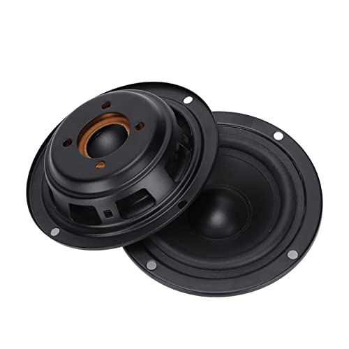 2 Stück Woofer Passive Radiator, Full Range DIY Subwoofer Membran, Lautsprecher Passive Radiator Ersatzkit mit 8 Stück Festnägeln, Schwarz von PUSOKEI