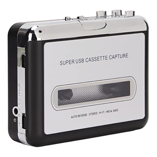 2-in-1 Kassetten-zu-MP3-Konverter-Player-Recorder, Tragbarer Walkman-Kassetten-Audio-Musik-Player, USB-Kassetten-Player von Kassetten zu MP3 mit Kopfhörern für Laptop-PC von PUSOKEI