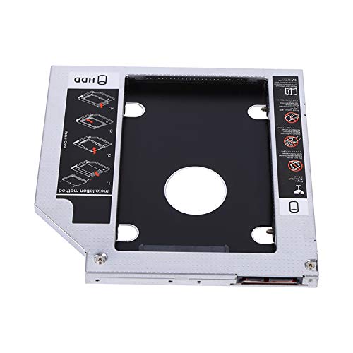 2. 9.5mm SATA HDD SSD-Gehäuse Aluminium 2.5 HDD / ATA-I / SATA-II / SATA-III / SDD-Festplatte-Adapter - SATA-13PIN (6 + 7) Optisches Laufwerk für Laptop mit einem 9,5 mm dicken DVD-ROM von PUSOKEI